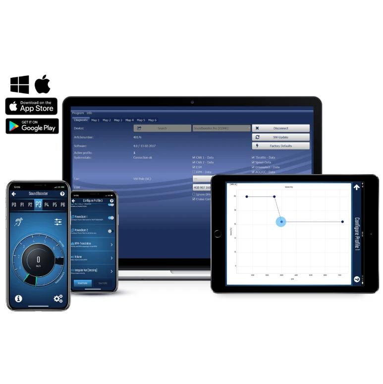 Kufatec 42963-7 - Universalset Active Sound Inkl. Booster - Ohne Soundgenerator Mit BT 4 Kufatec 42963-7 - Universalset Active Sound Inkl. Booster - Ohne Soundgenerator Mit BT – Bild 2