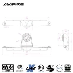 Ampire KVX-SPRINTER - Rückfahrkamera Für Mercedes Sprinter, VW Crafter 1 -Elektronikgeschäft AMPIRE Kamera CVBS Mercedes Sprinter VW Crafter 1 KVX SPRINTER b 2 1280x1280