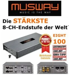 Musway Digitaler 8-Kanal Verstärker